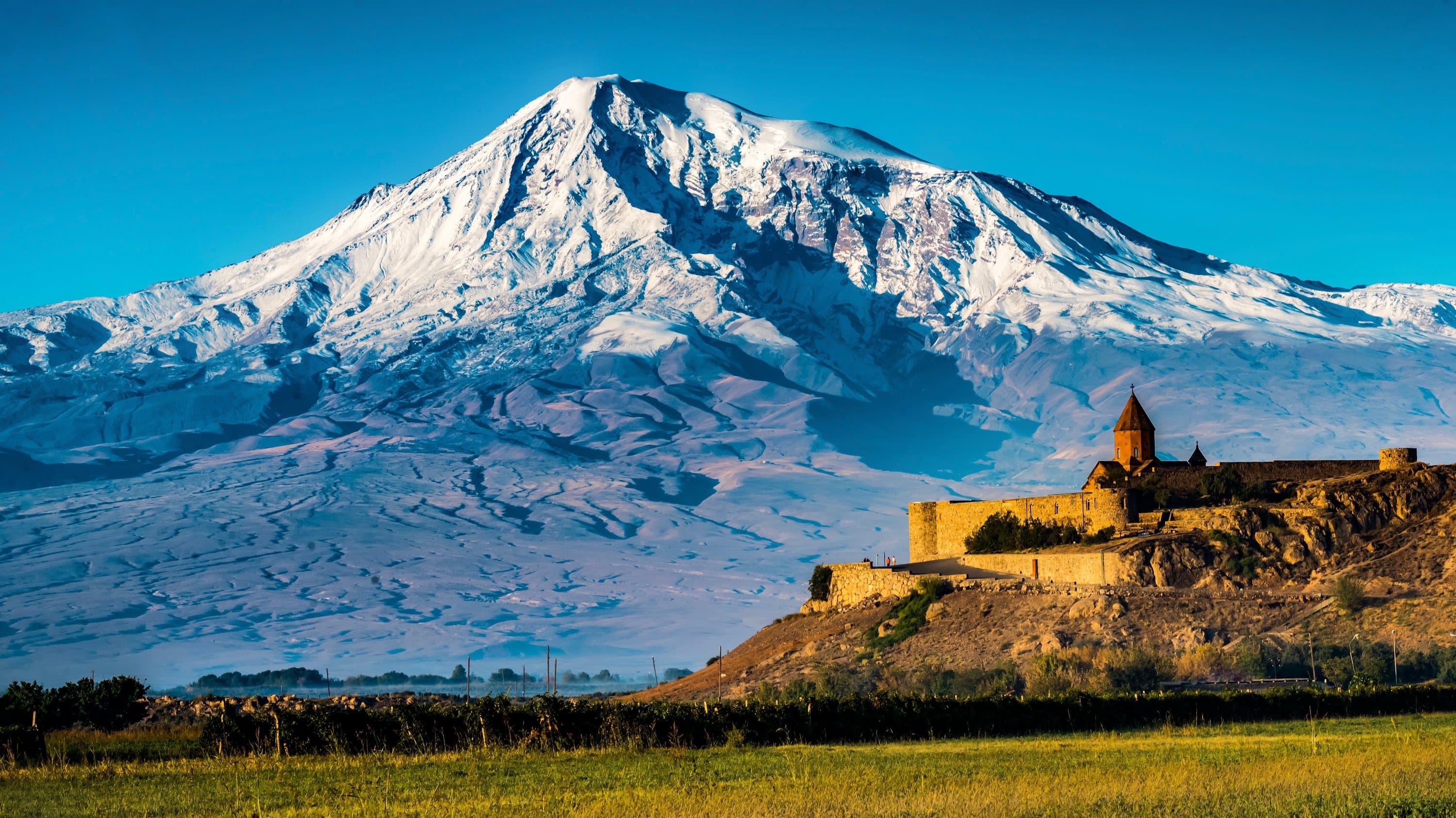 Khor Virap with Ararat behind