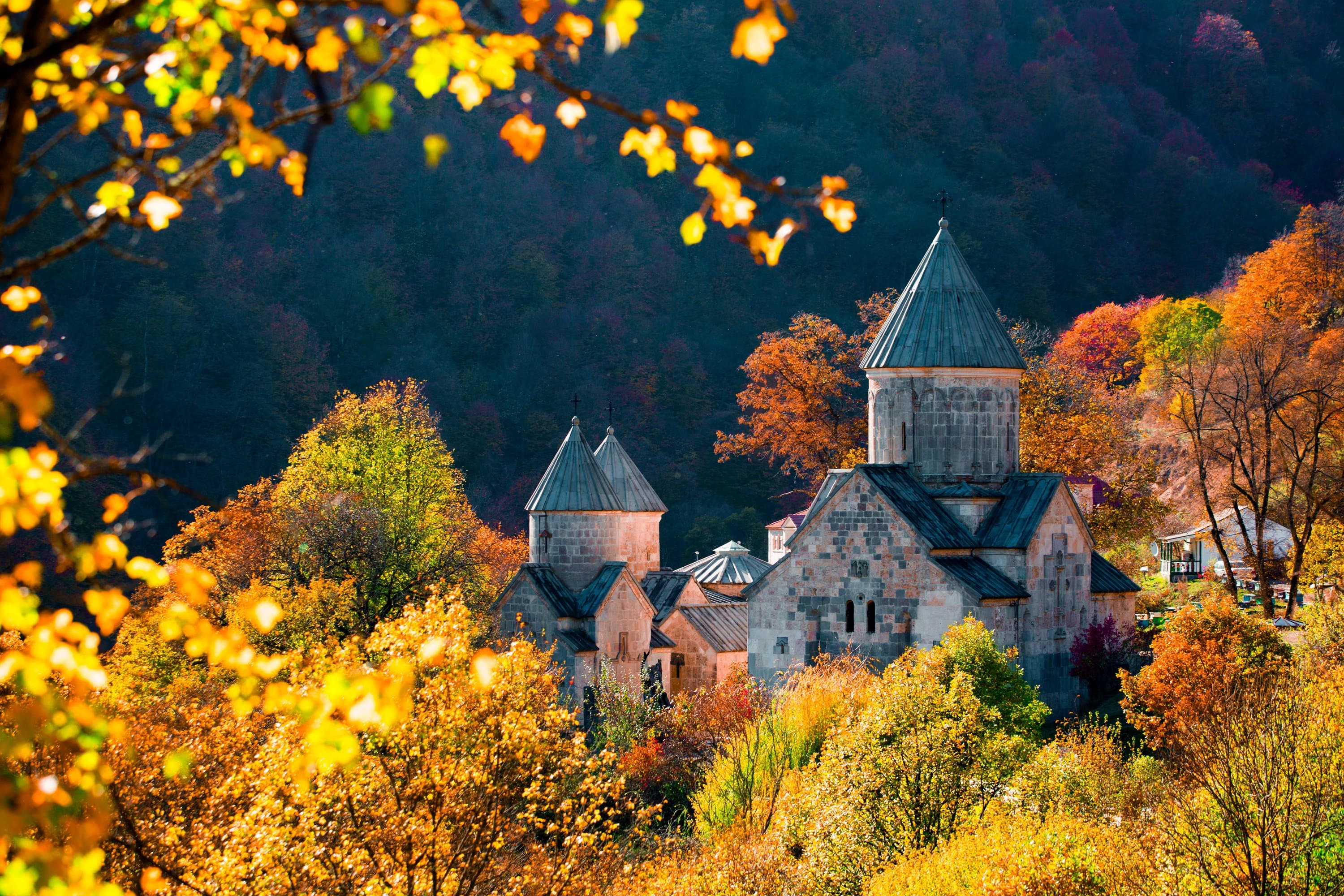 Haghartsin monastery in the forest