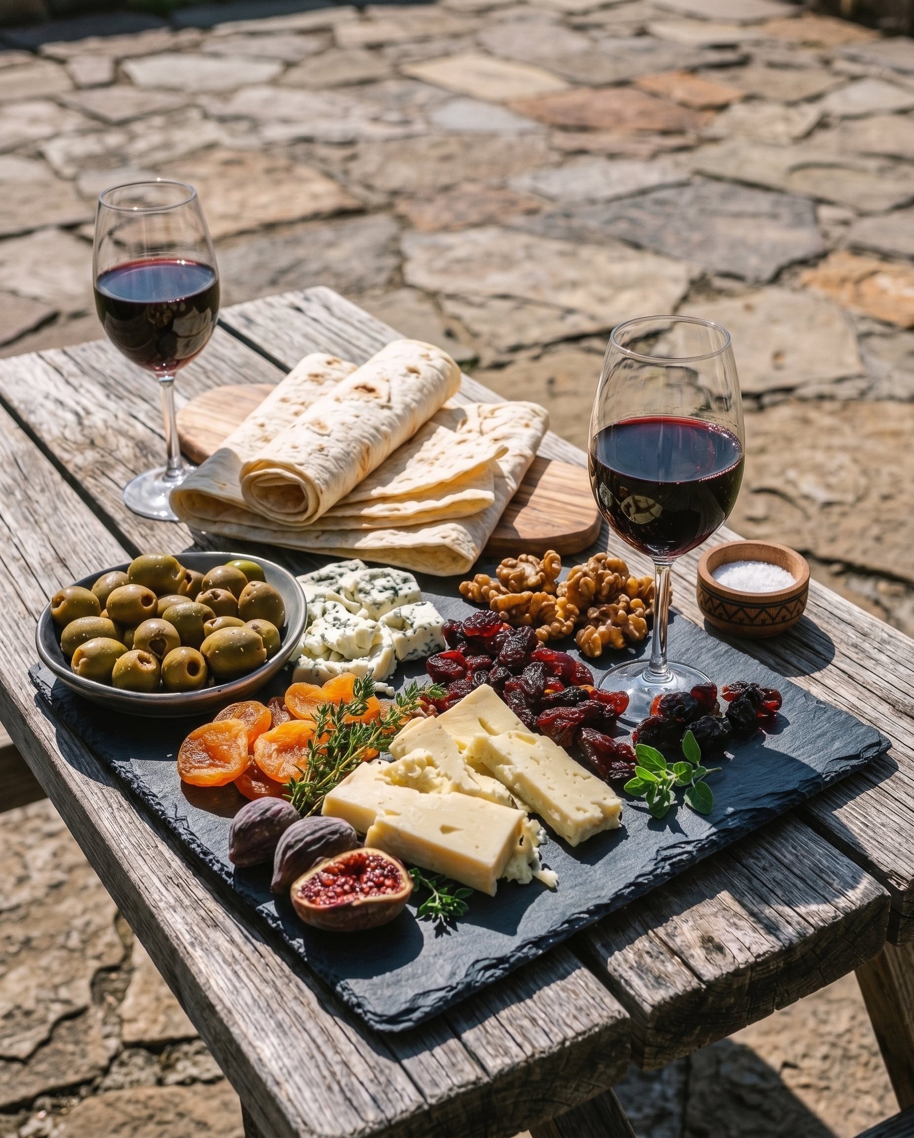 A table laid with wine in Areni